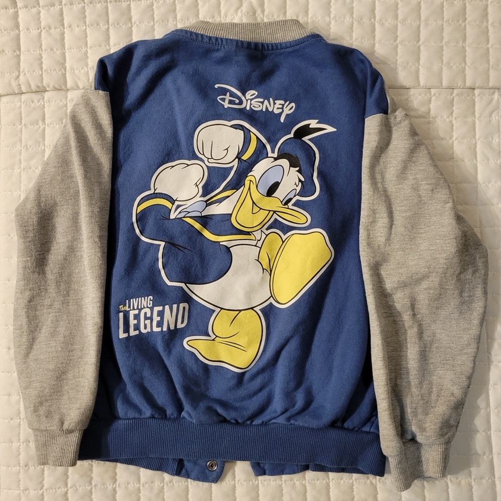 VTG Disney Donald Duck Kids Bomber Jacket Sweater Collectible Anniversary Fandom - Picture 1 of 10